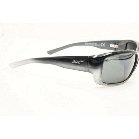 Maui Jim Barrier Reef MJ 792-14C Wrap Black Polarized Sunglasses Gray Lenses (C) - Picture 3 of 5